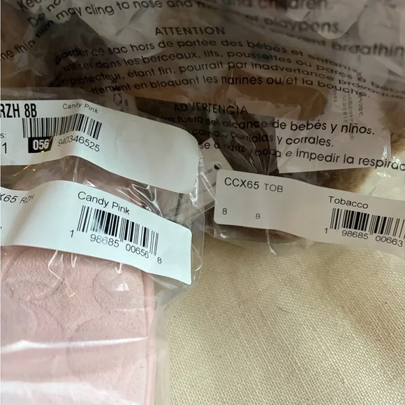 NWT Coach Signature Suede Sherpa Flat Mule size 8 choose Candy Pink or Tobacco - Picture 10 of 10